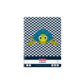 herlitz Cahier spiralé "Cute Animals Turtle", A4, quadrillé