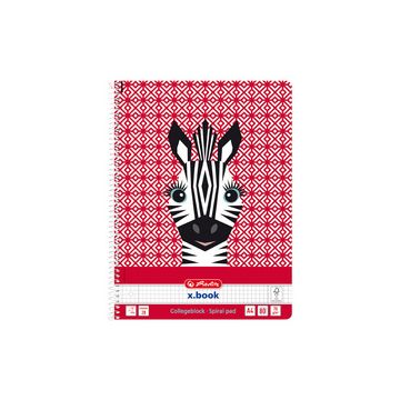 herlitz Cahier spiralé "Cute Animals Zebra", A4, quadrillé