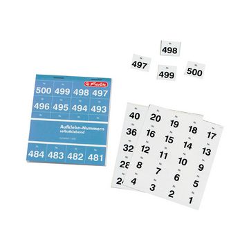 herlitz Numéro autocollant, adhésif, numéroté 1-500