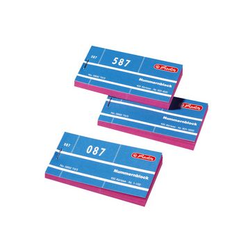 herlitz Nummernblock, Nummern 1-1000, 100 Abrisse je Block