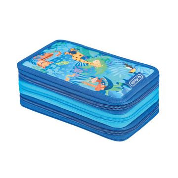herlitz Étui scolaire triple "Jungle Safari", 31 pièces