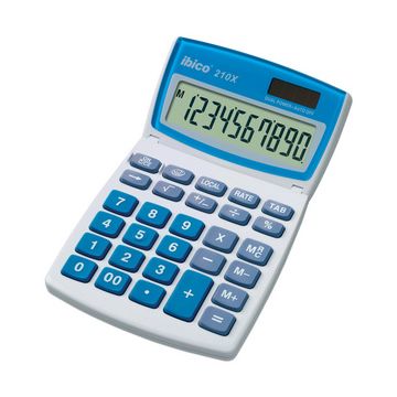 ibico Calculatrice de bureau 210X, écran LCD 10 chiffres