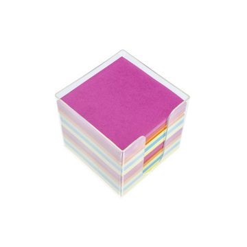 kangaro Zettelbox, transparent, bestückt, 700 Blatt farbig