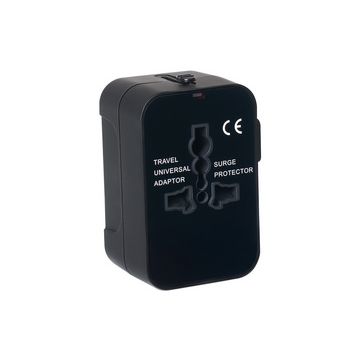 pavo Universal-Reisestecker (US/AU/EU/UK), schwarz