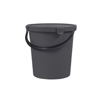 plast team Seau à cueillette avec couvercle, 5 L, gris foncé