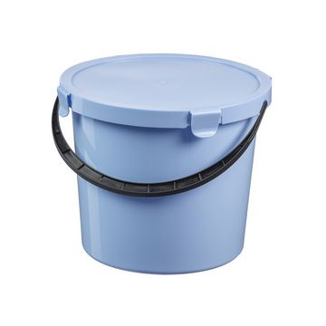 plast team Seau à cueillette avec couvercle,10 L, bleu clair