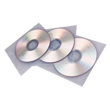 proOFFICE Pochette pour CD/DVD, pour 1 CD/DVD, transparent
