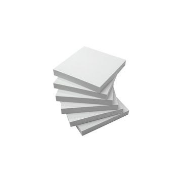 sigel Bloc-notes adhésif, 75 x 75 mm, uni, blanc