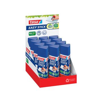tesa ecoLogo Easy Stick Bâton de colle, 25 g, présentoir cmp x12