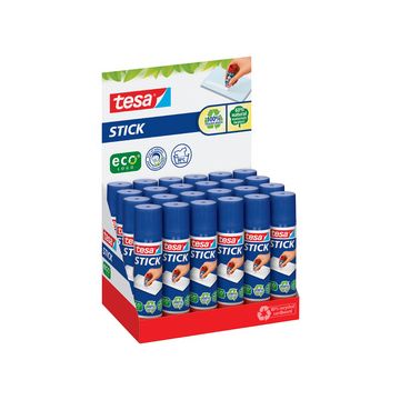 tesa ecoLogo Stick Bâton de colle, 10 g, présentoir comptoir x24