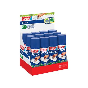 tesa ecoLogo Stick Bâton de colle, 40 g, présentoir comptoir x12