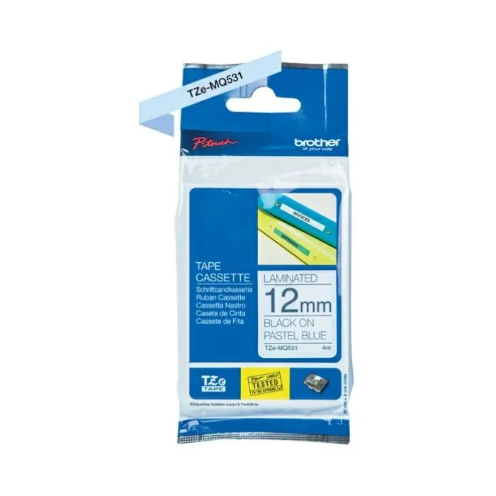 TZEMQ531Brother - noir, bleu - ruban cassette de marque TZEMQ531Brother - noir, bleu - ruban cassette de marque